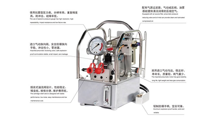 液壓扳手用氣動(dòng)泵PTE70D新舊特性比較